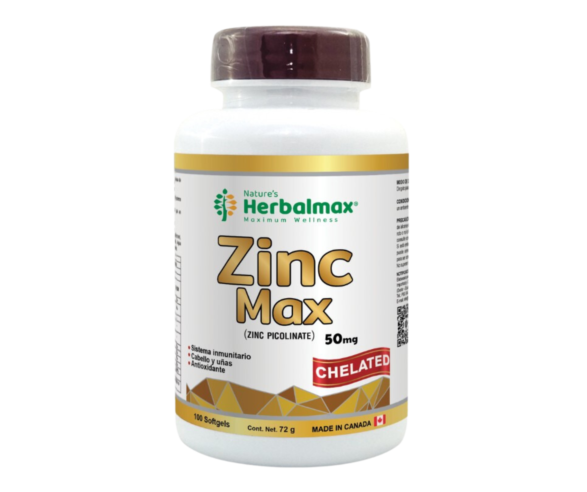 Zinc Max 720mg - 100 Cápsulas_0