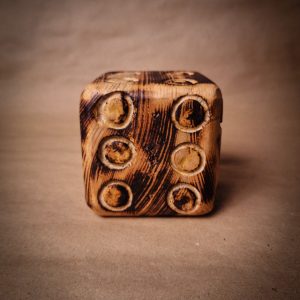 Fire Treated Dice | Moski Wood | 9*9*9 cm_0