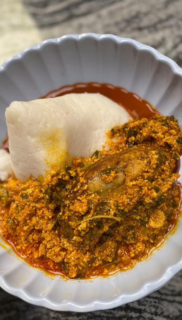 Tuwon Shinkafah With Egusi 