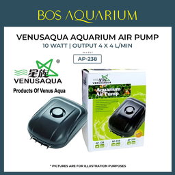 VenusAqua Aquarium Air Pump, 10 Watt, Output 4 X 4 L/min (AP-238) Venus Aqua