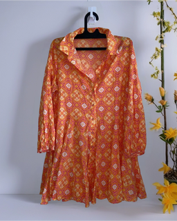 Longsleeve Orange Mini Dress 