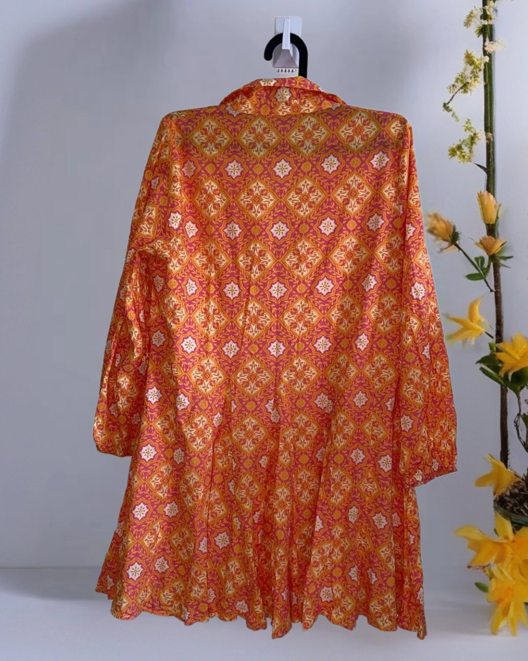 Longsleeve Orange Mini Dress _1