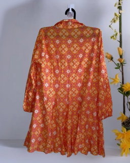 Longsleeve Orange Mini Dress 