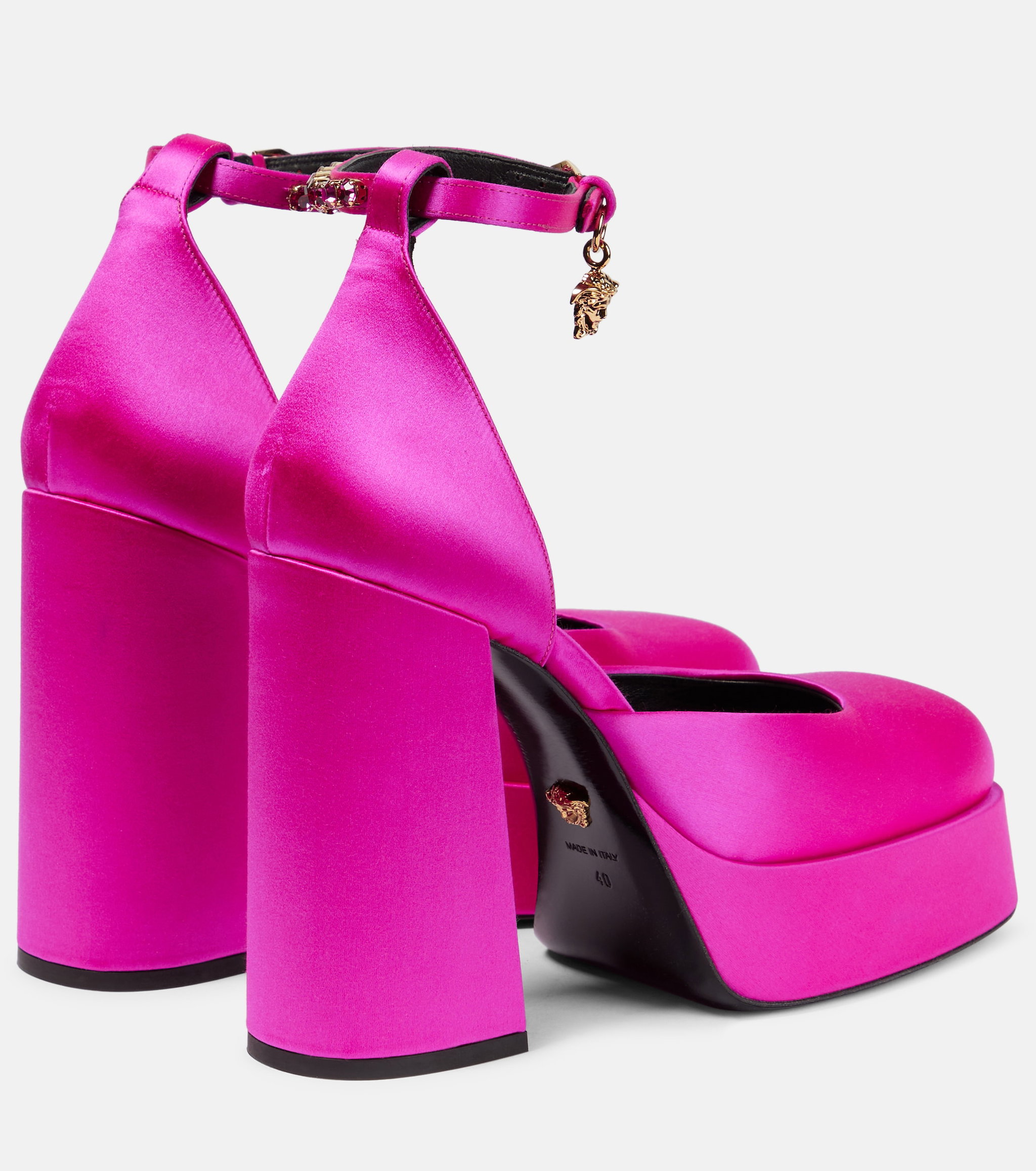 Plataformas Medusa Rosa satin - Versace _6