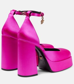 Plataformas Medusa Rosa satin - Versace 