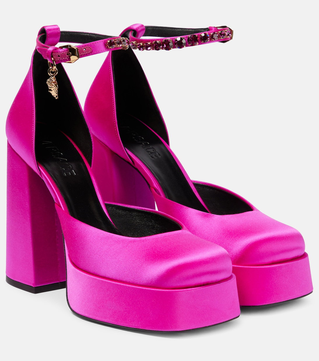 Plataformas Medusa Rosa satin - Versace _2