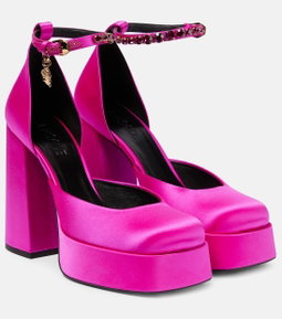 Plataformas Medusa Rosa satin - Versace 