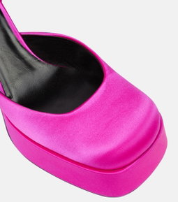 Plataformas Medusa Rosa satin - Versace 