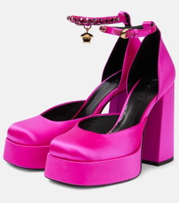Plataformas Medusa Rosa satin - Versace 