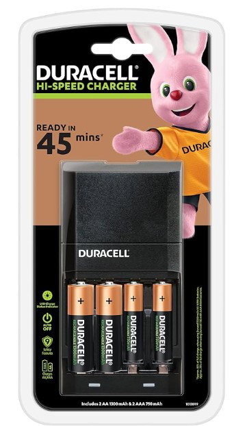Duracell 45 Minutes Battery Charger for 2 AA and 2 AAA Battery