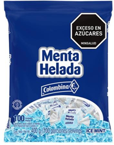 CARAMELO MENTA HELADA 400GR*100UNDS*18PAQ