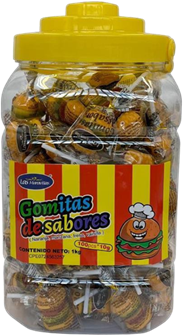 GOMITAS DE HAMBURGUESA 10G X 100 PZA X 6 JARRAS CWLB2024-1L