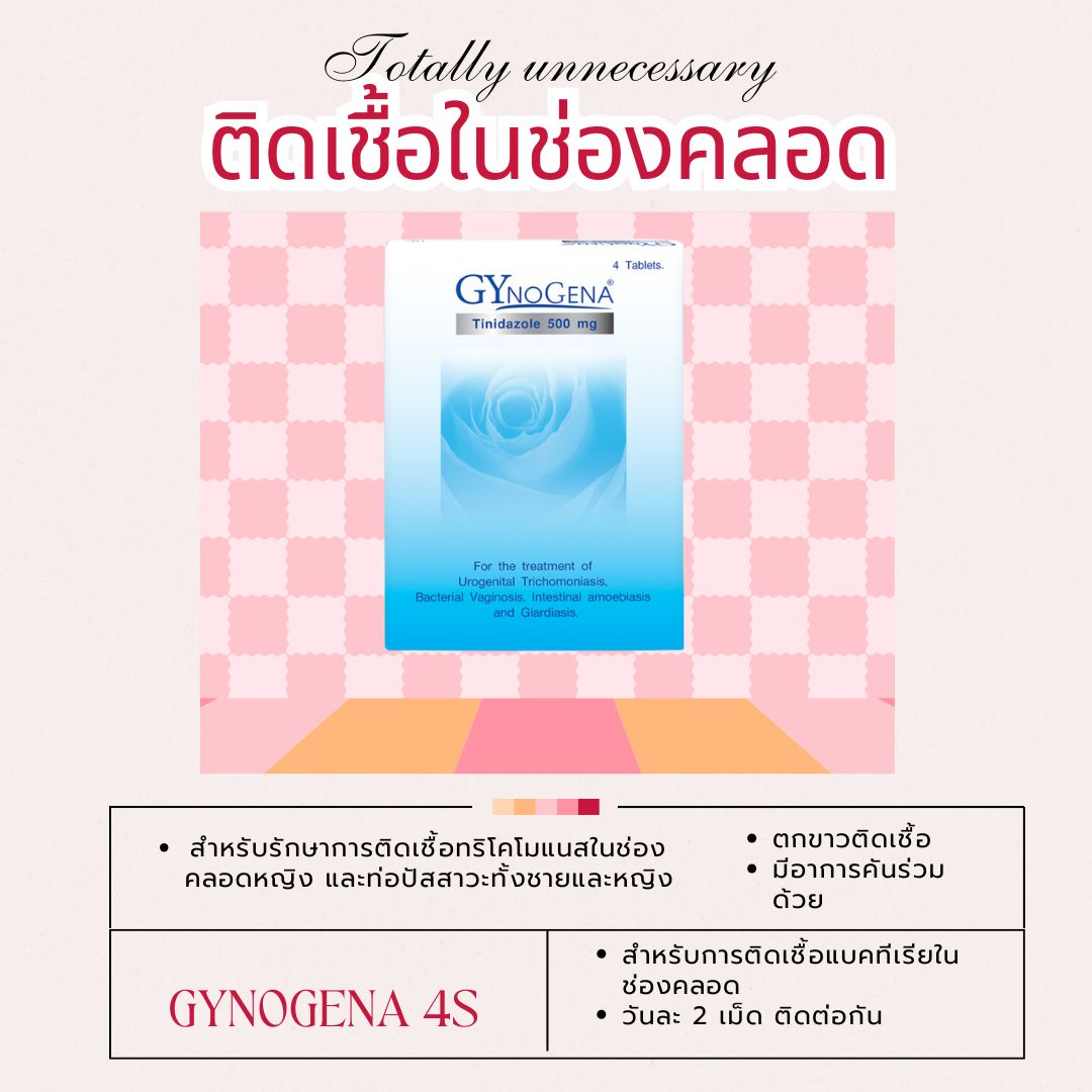 🏷️Gynogena 4s 💊สำหรับการติดเชื้อแบคทีเรียในช่องคลอด ชนิดสอด