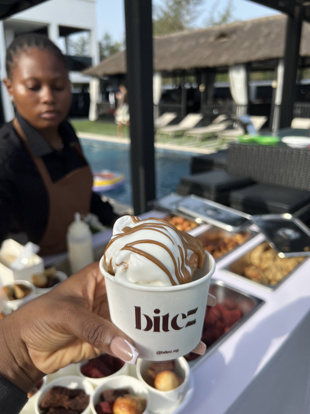 ice cream serving