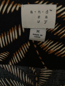 New Day Black Palm Leaf Maxi Dress