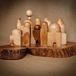 Wooden Village | Mixed Wood | 31*18*16 cm