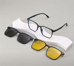 Casual Polycarbonate frame with 3 in 1 folding magnetic galsses