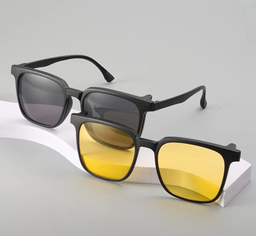 Casual Polycarbonate frame with 3 in 1 folding magnetic galsses