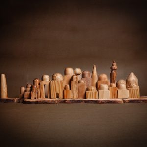 Wooden Village | Mixed Wood | 74*11*15 cm