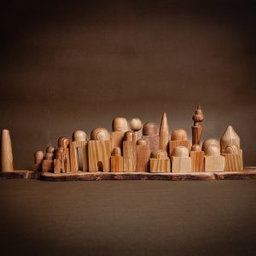 Wooden Village | Mixed Wood | 74*11*15 cm