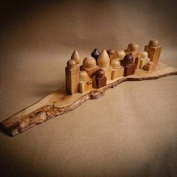 Wooden Village | Mixed Wood | 60*16*13 cm