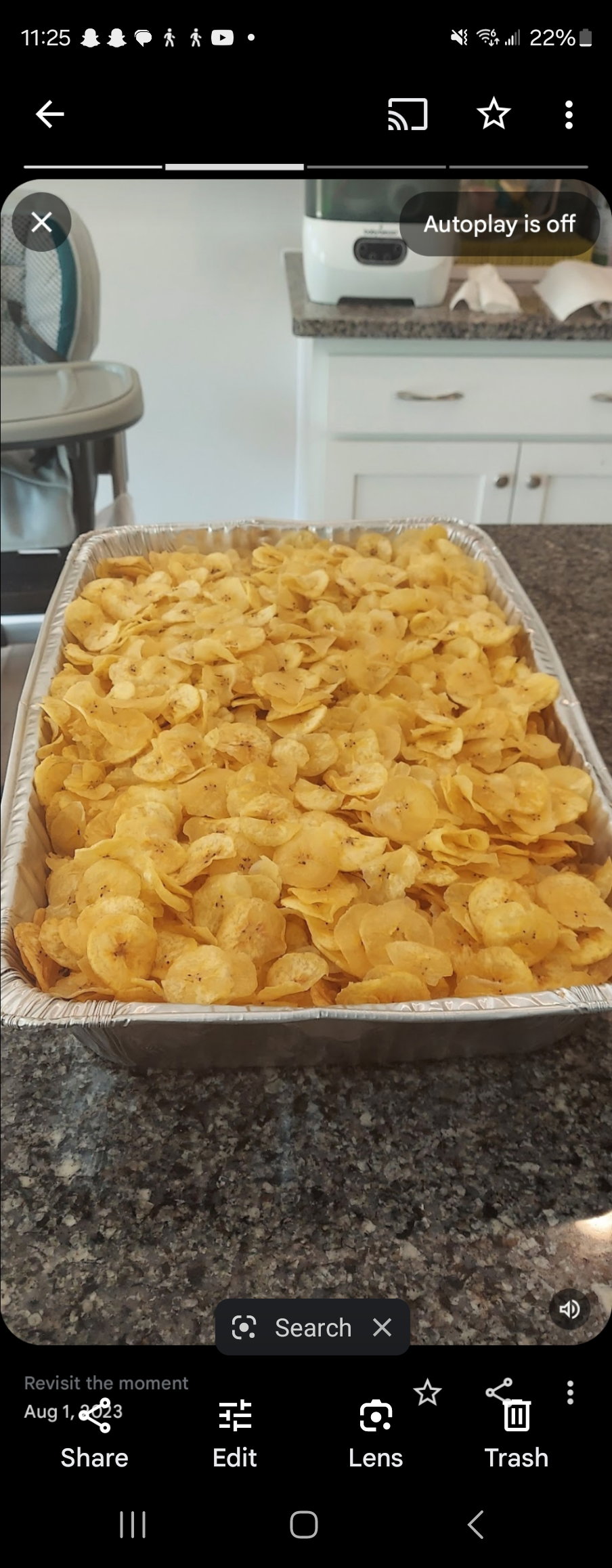  Large Tray  plantain chips