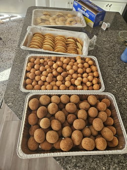  Large Tray Drop doughnuts 