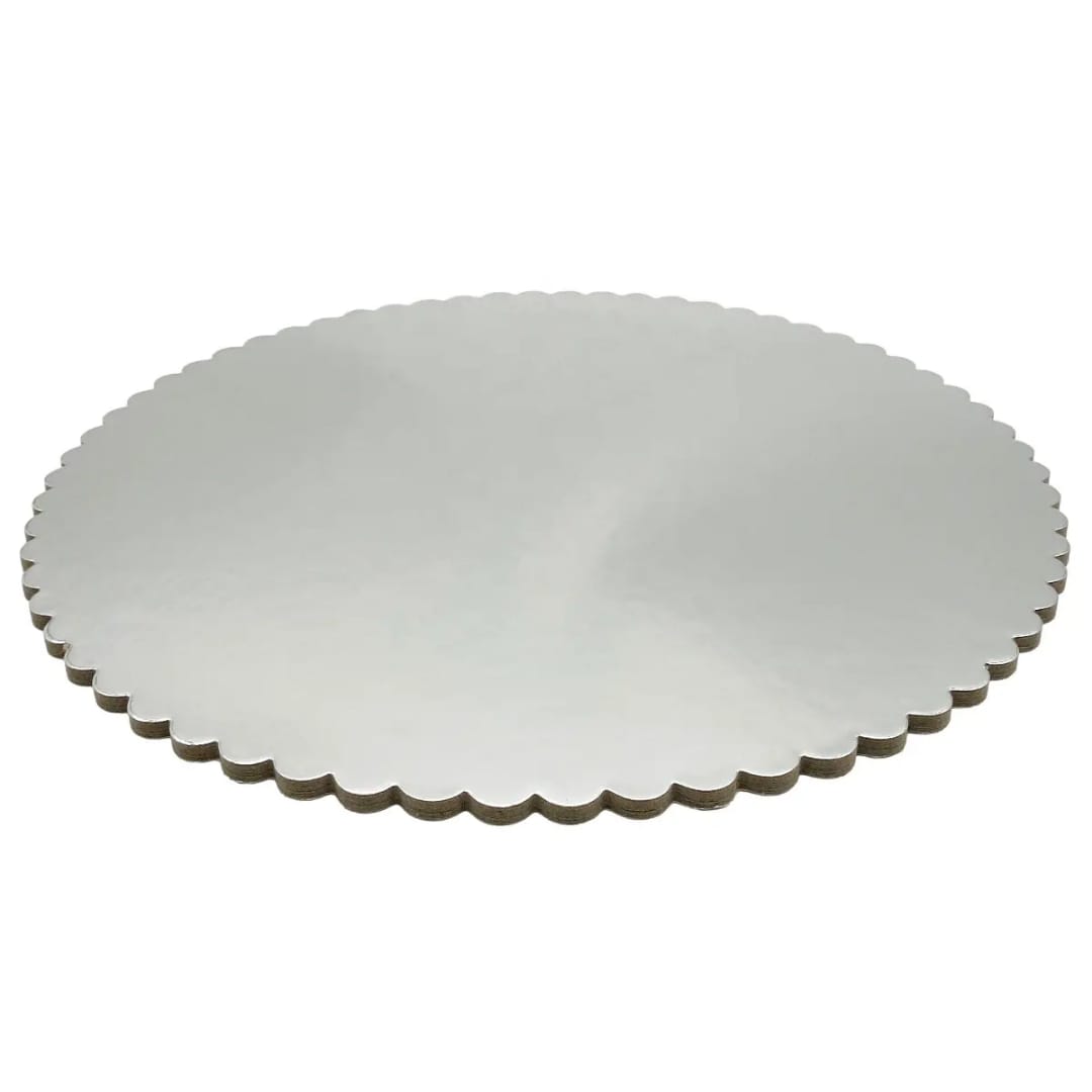 Base Cake Board Ondulada Prateada