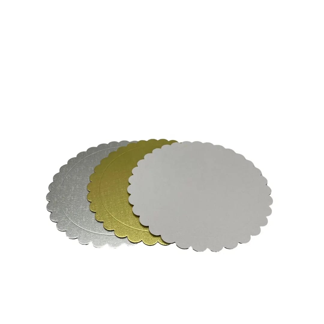 Base Cake Board Ondulada Prateada_2