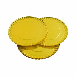 Base Para Bolo Com Calda Dourada