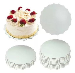 Base Cake Board Lisa Dentada Branca