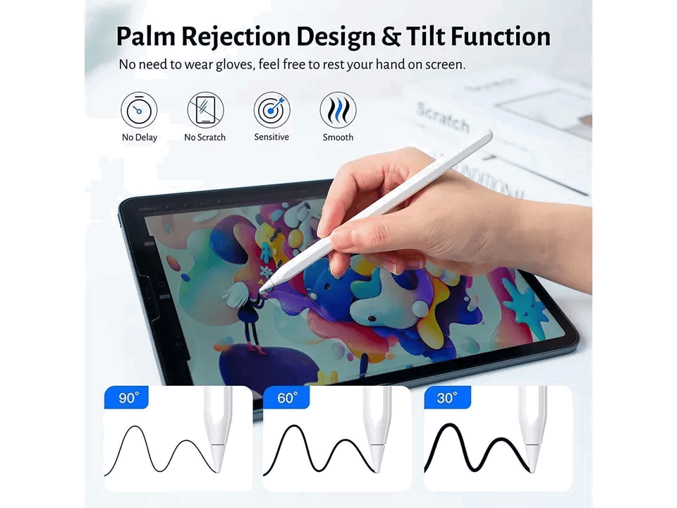 Caneta Stylus Magnética Carregamento Sem Fio ( Compatível com Ipad 2018 ate 2025)_2