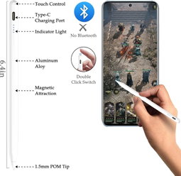 Caneta Universal Stylus (Compatível para Android/iPhone/Tablet Telefone com Tela Sensível ao Toque)