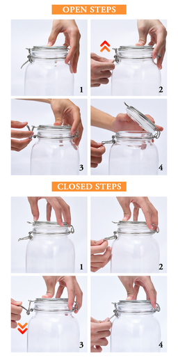KORKEN GLASS JAR SQUARE