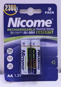 Rechargable Battery 2 Pack AAA & AA