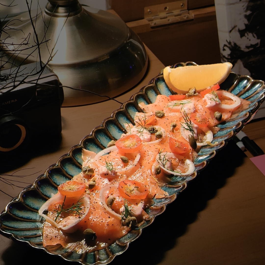 Smoked Salmon With Caper Wasabi Mayonnaise | แซลมอนรมควัน_1