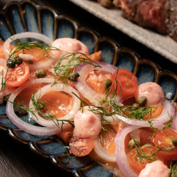 Smoked Salmon With Caper Wasabi Mayonnaise | แซลมอนรมควัน