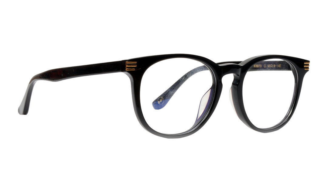 HACHILL |HC8273 |Full Rim |Acetate |BLACK-Acetate |50-19-145