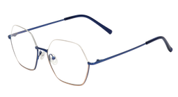 LOCAO |AGATHA |Half Rim |Metal |BLUE-Metal |53-17-140