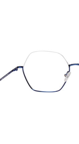 LOCAO |AGATHA |Half Rim |Metal |BLUE-Metal |53-17-140