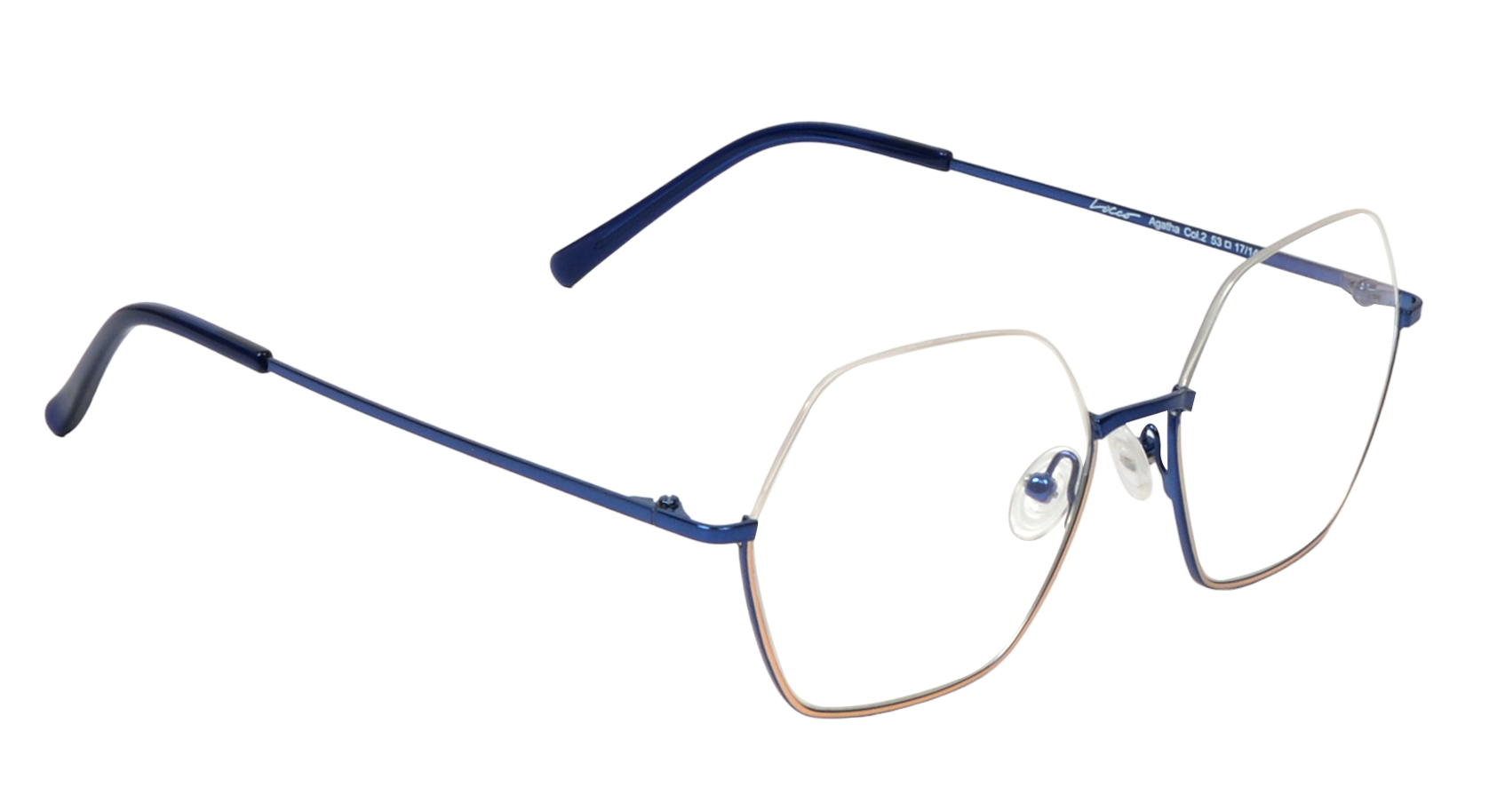 LOCAO |AGATHA |Half Rim |Metal |BLUE-Metal |53-17-140_0