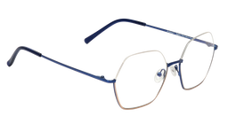 LOCAO |AGATHA |Half Rim |Metal |BLUE-Metal |53-17-140