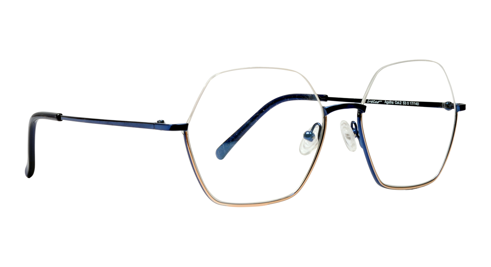 LOCAO |AGATHA |Half Rim |Metal |BLUE-Metal |53-17-140_4