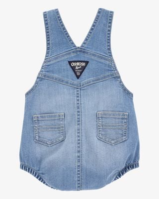 Baby Denim Bubble Romper - Blue_1