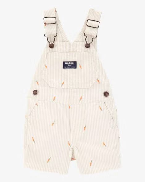 Carrot Print Striped Shortalls (3mths to 5T)_0