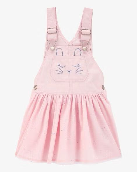 Pink Bunny Glitter Jumper Dress (3mths to 5T)_0