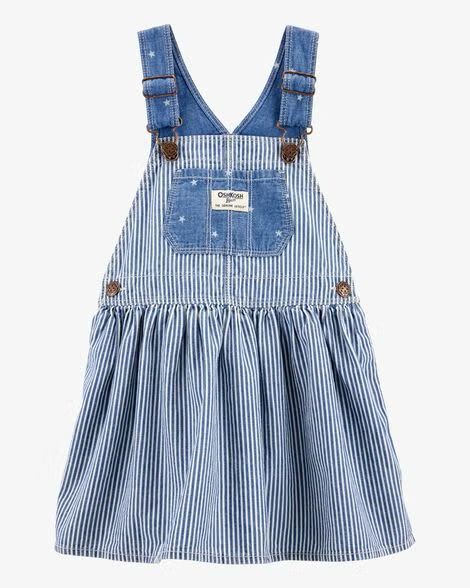 Blue Chambray Striped Jumper Dress (3mths to 5T)_0