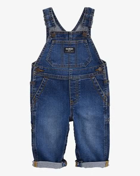Stretch Denim Overalls - Dark Wash (3mths to 5T)_0
