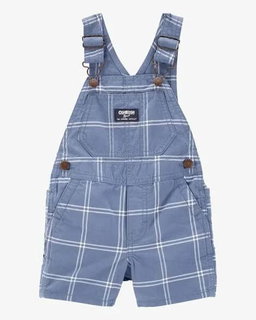 Blue Plaid Shortalls (3mths to 5T)
