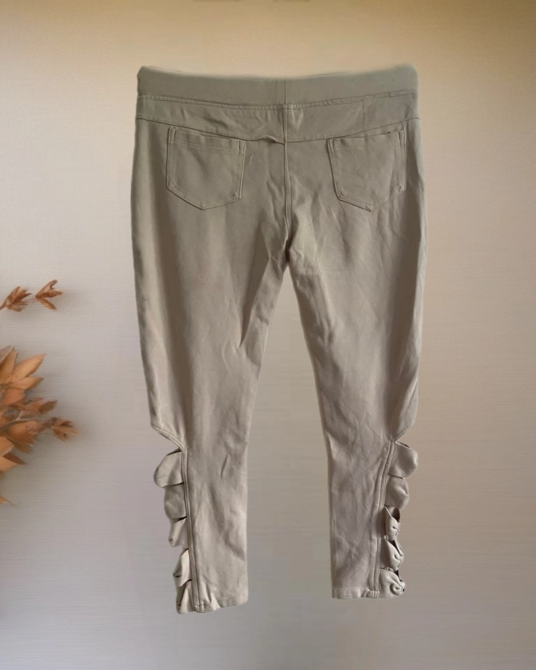 Ruched Hem Cropped Pants_1
